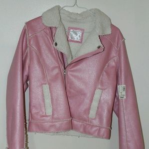 Brand new cute sparkled pink furr jacket